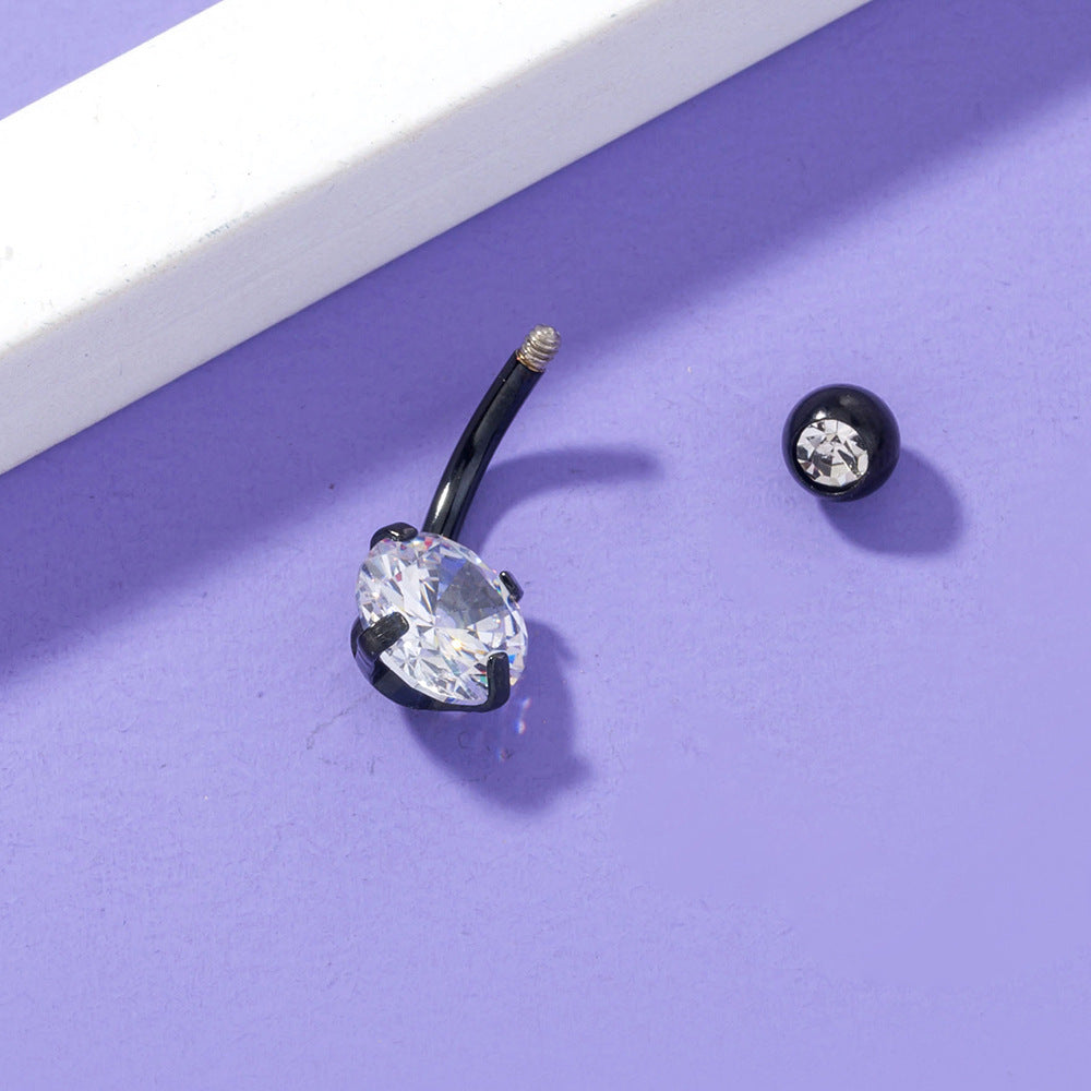 Women's Retro Zircon Belly Button Ring
