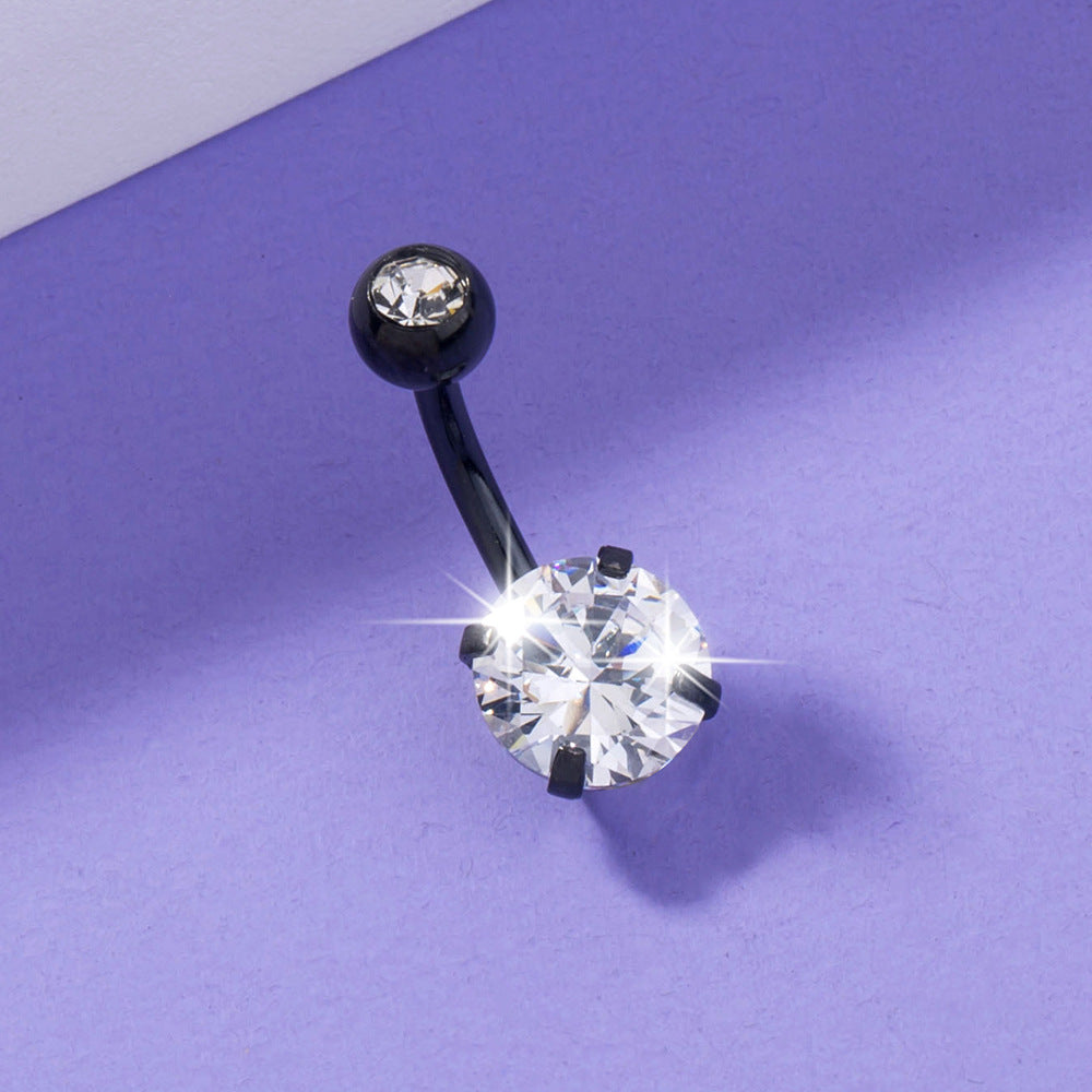 Women's Retro Zircon Belly Button Ring