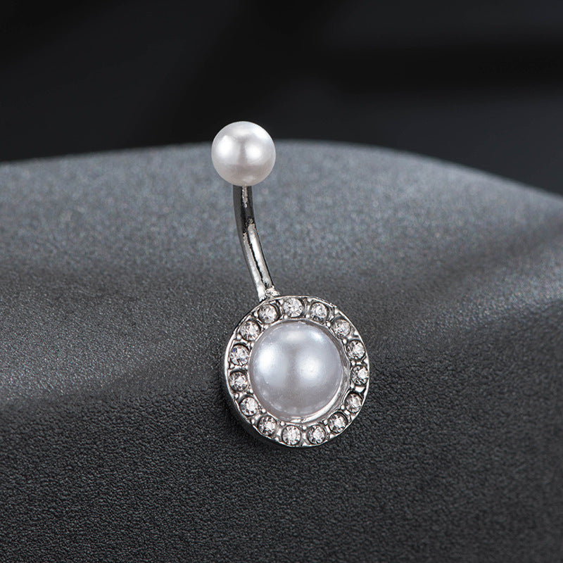 Lovely Pearl Shaped Belly Button Ring