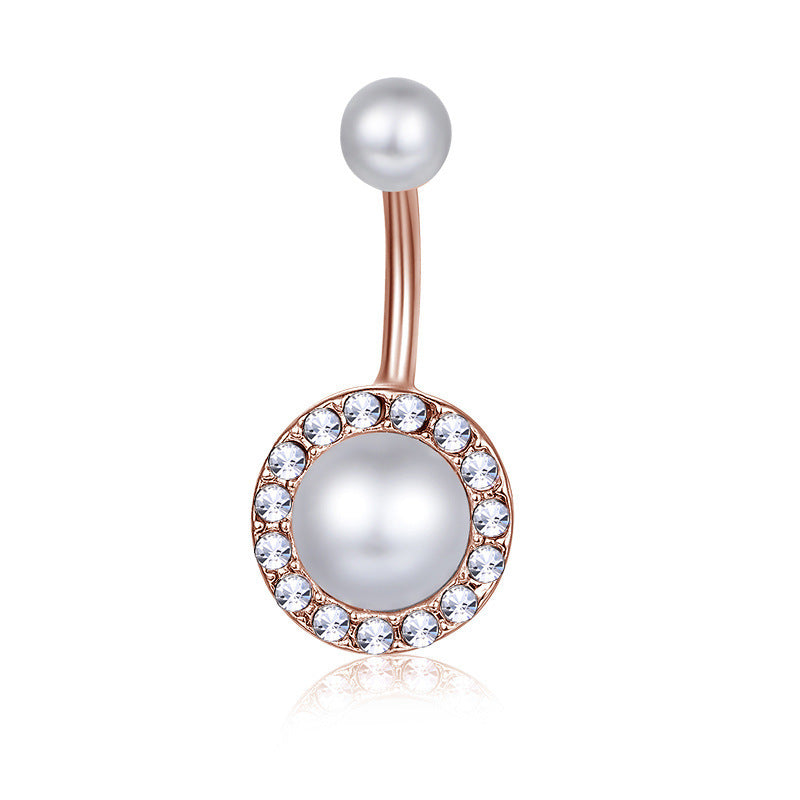 Lovely Pearl Shaped Belly Button Ring
