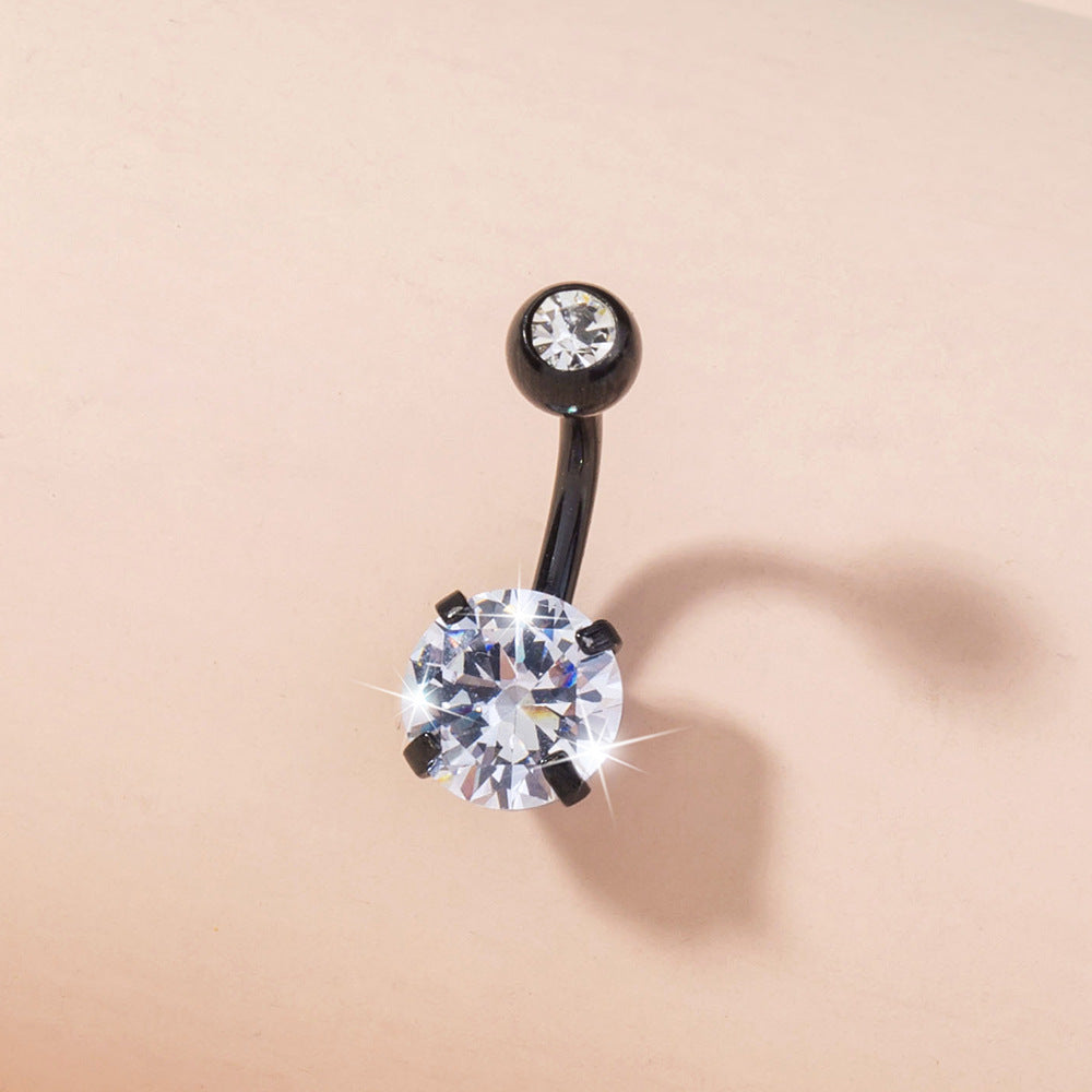 Women's Retro Zircon Belly Button Ring